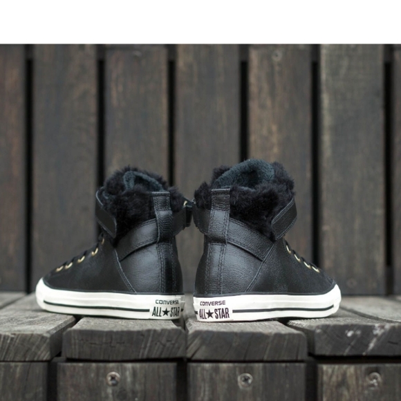 Converse Chuck Taylor AS Brea Lether Size  6.5 Black Limited Edition New - Picture 5 of 12